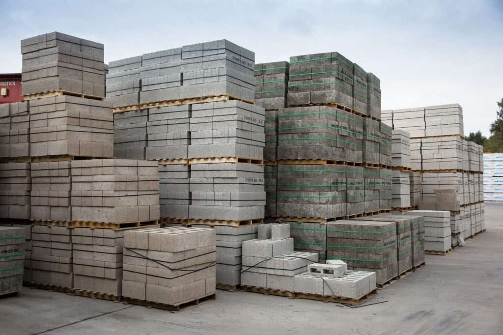 Porcelain and natural stone paving display at Norwich depot